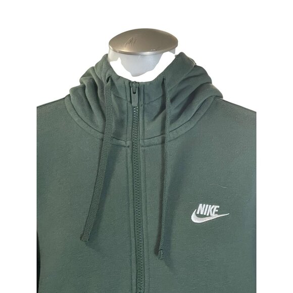 Nike Womens Green Half-Zip Hoodie Sweatshirt Size Small Cotton Blend Hooded With - Picture 9 of 13